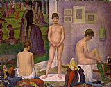 Georges Seurat - The Models painting